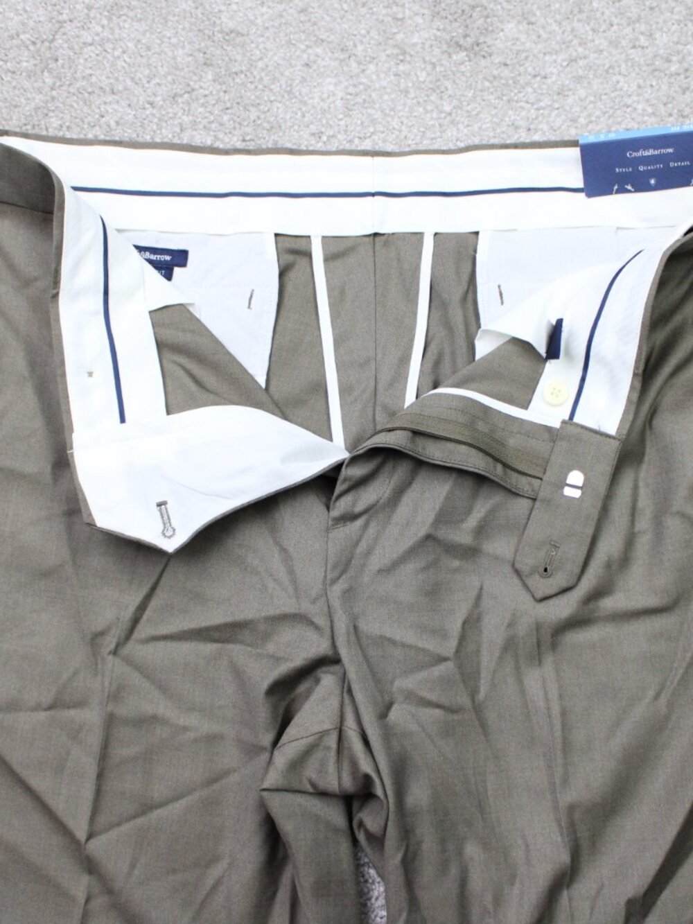 Croft & Barrow Pants NWT Mens 40x30 Brown True Comfort 4 Way Stretch Classic Fit - Picture 11 of 15
